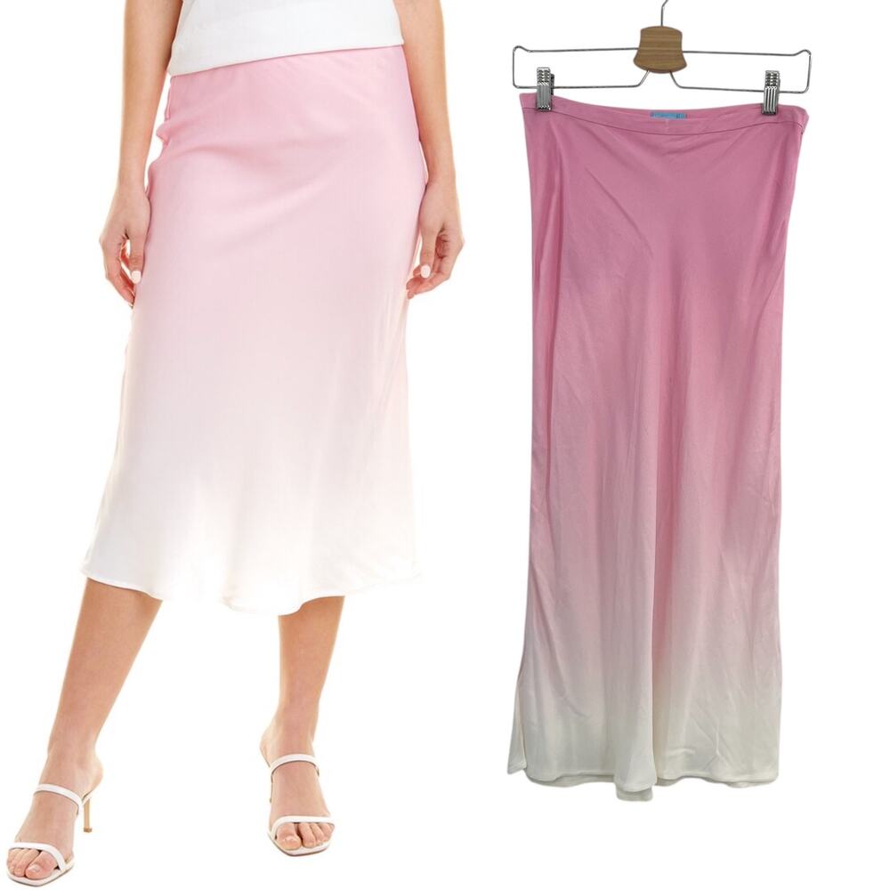 J. McLaughlin Louisa May Slip Skirt Midi Dip Dyed Ombre‎ Pink Size 4